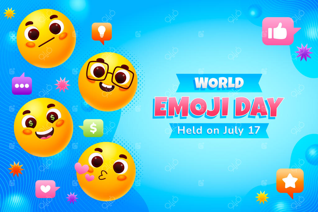 پس‌زمینه گرادیان برای روز جهانی ایموجی