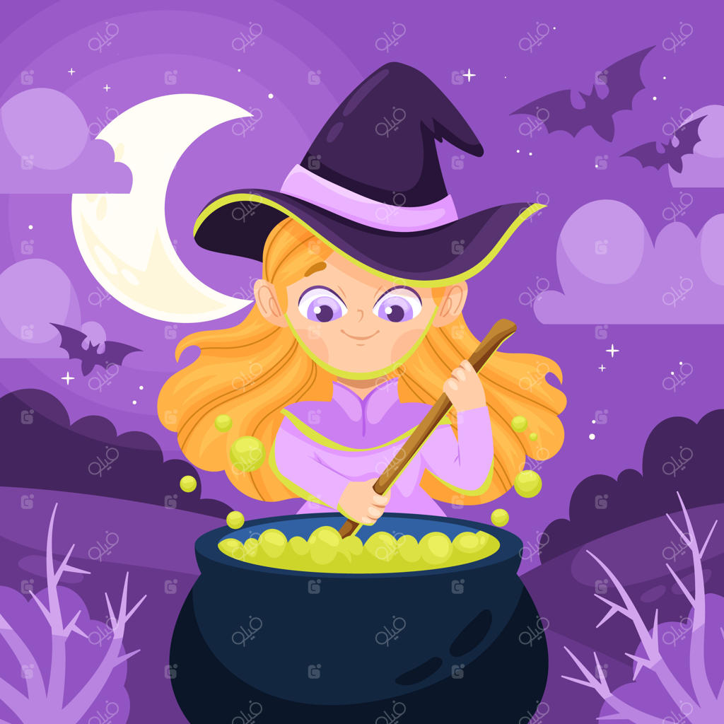 تصویرسازی تخت برای فصل هالووین