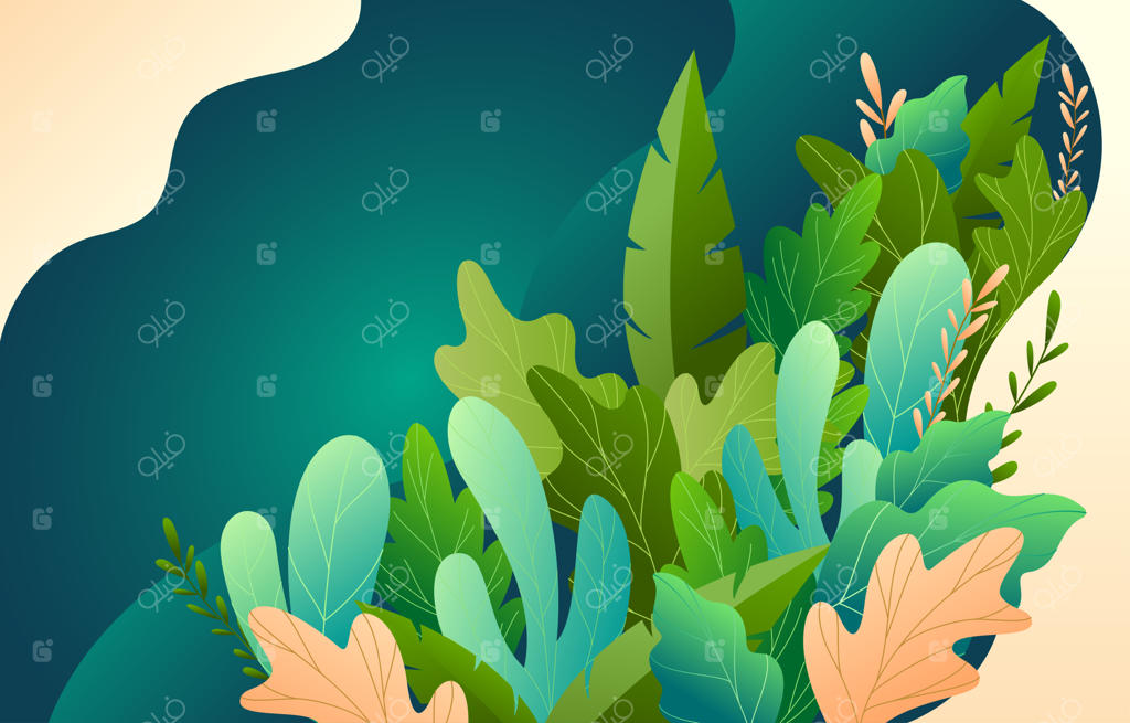 گل‌های زیبا با پس‌زمینه‌ی سبز