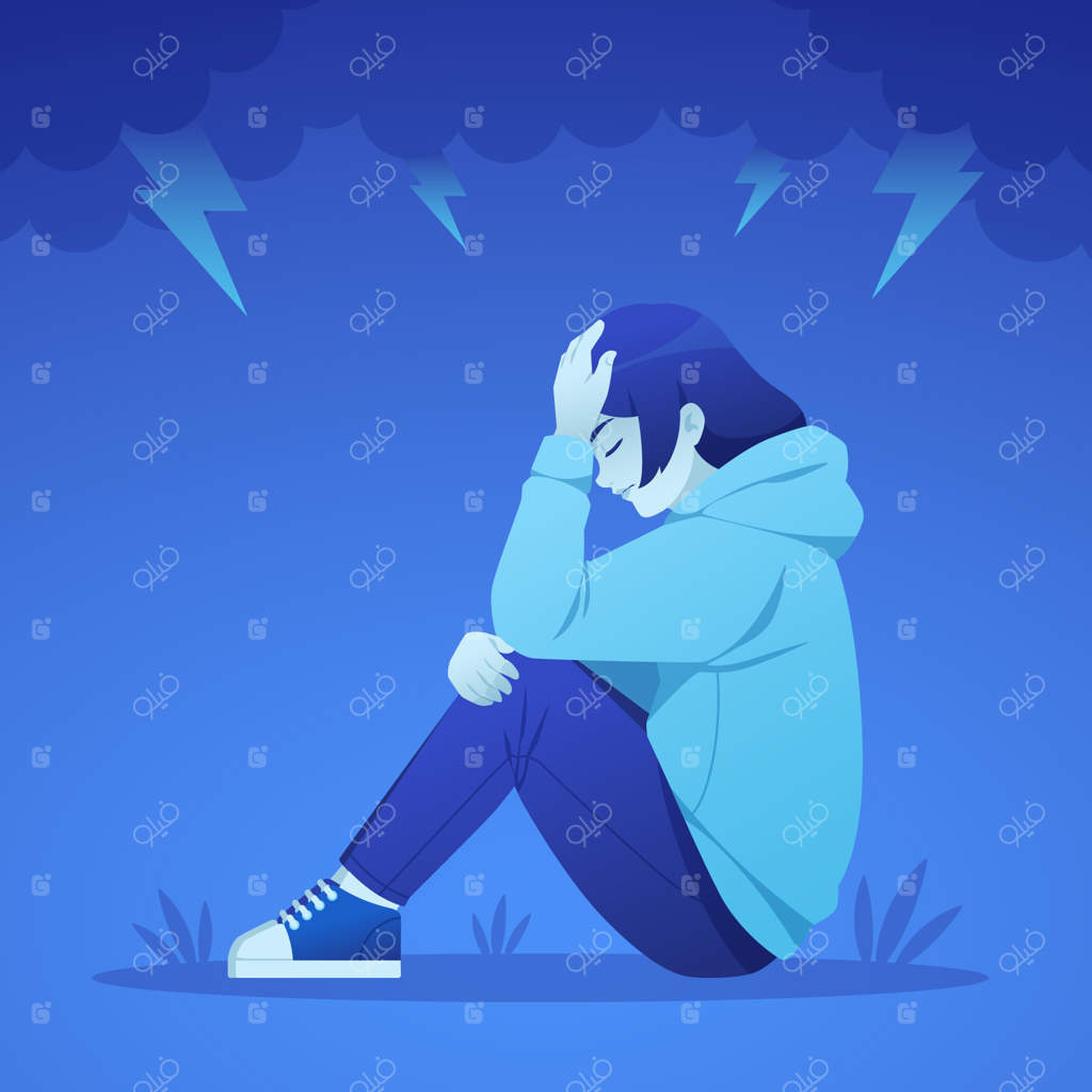 تصویرسازی با گرادیانت آبی دوشنبه