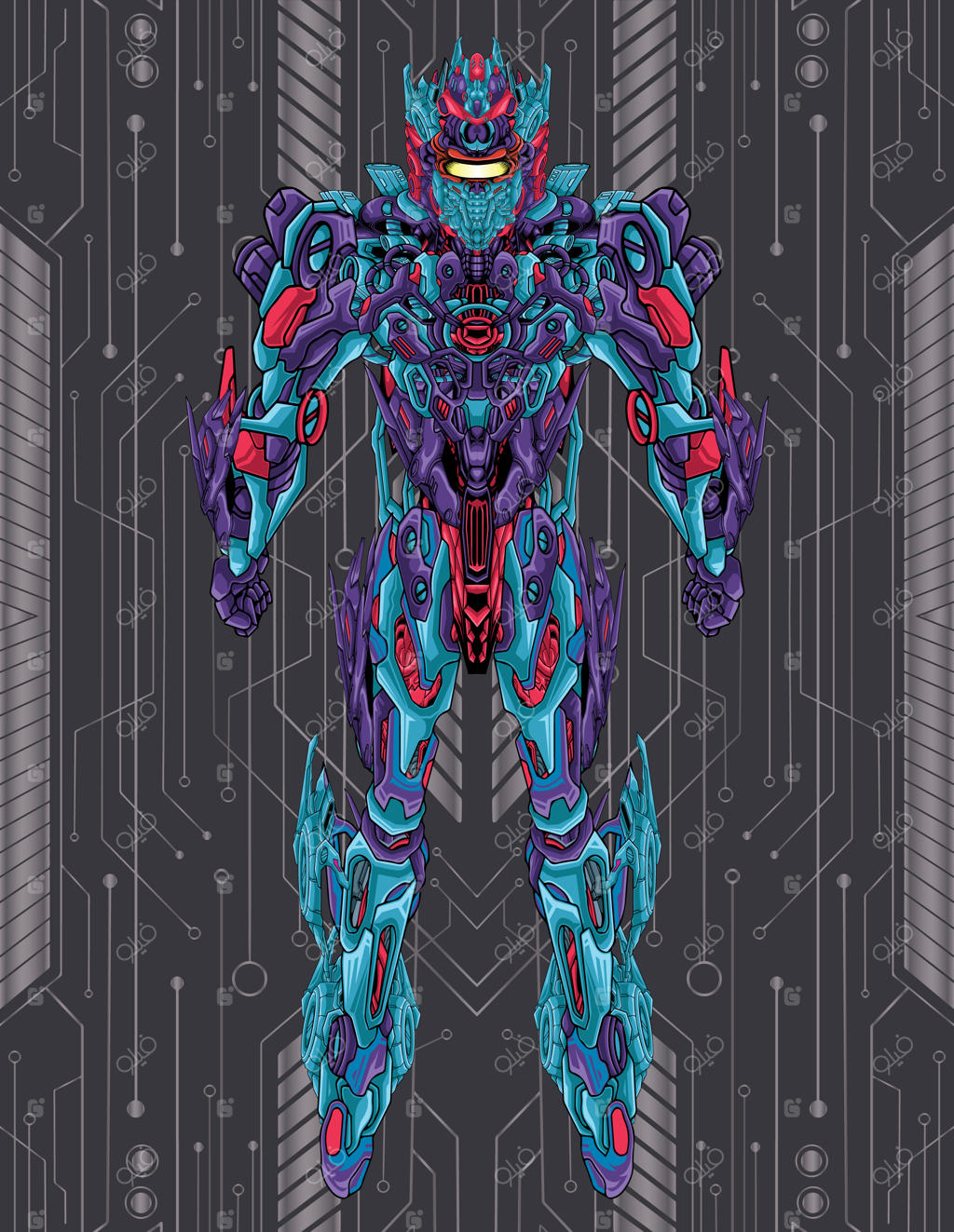 تصویر کامل ربات مکانیکی سرباز