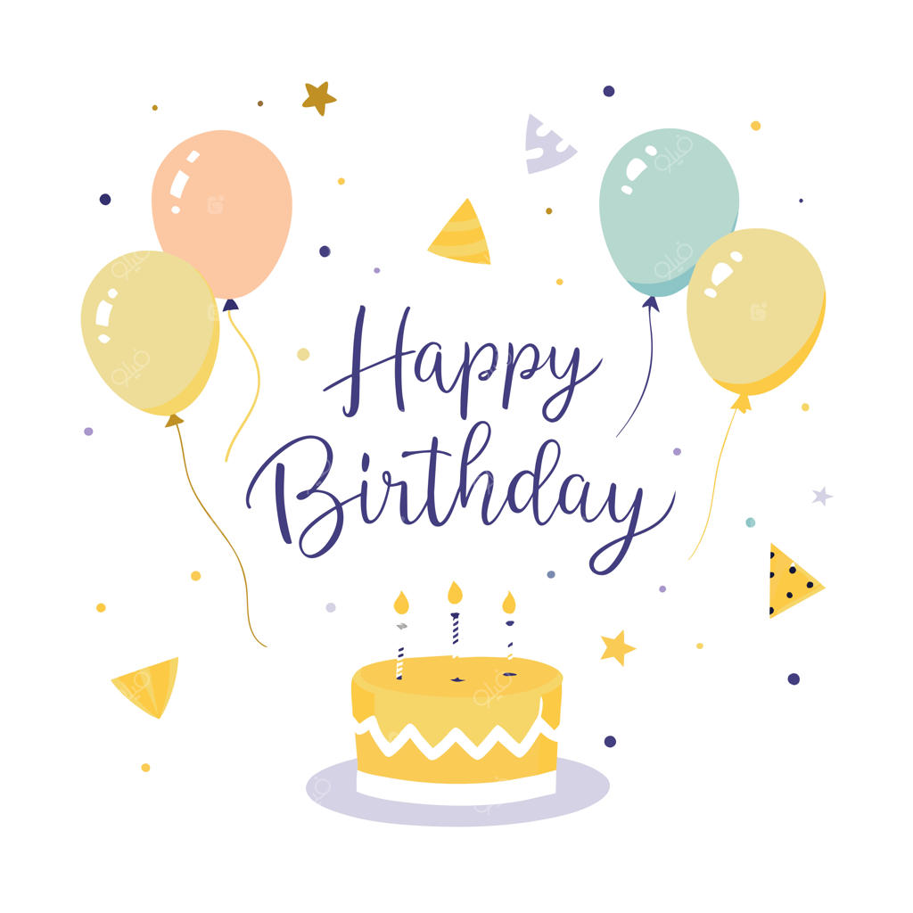 تصویرسازی وکتور کارت تبریک تولد