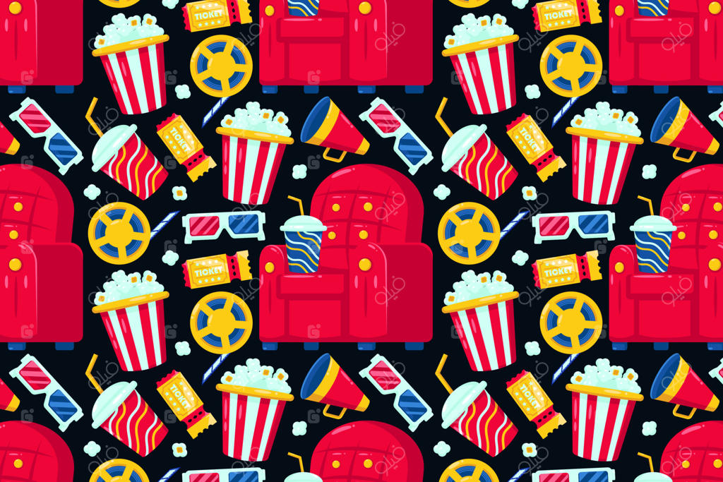 شب فیلم: صندلی‌ها، پاپ‌کورن، نوشیدنی‌ها، عینک‌های سه‌بعدی و الگوهای بلیط‌