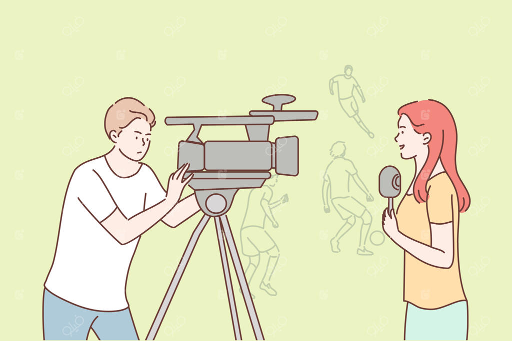 اخبار، گزارش، روزنامه‌نگاری، فوتبال، پخش زنده، مفهوم ورزش