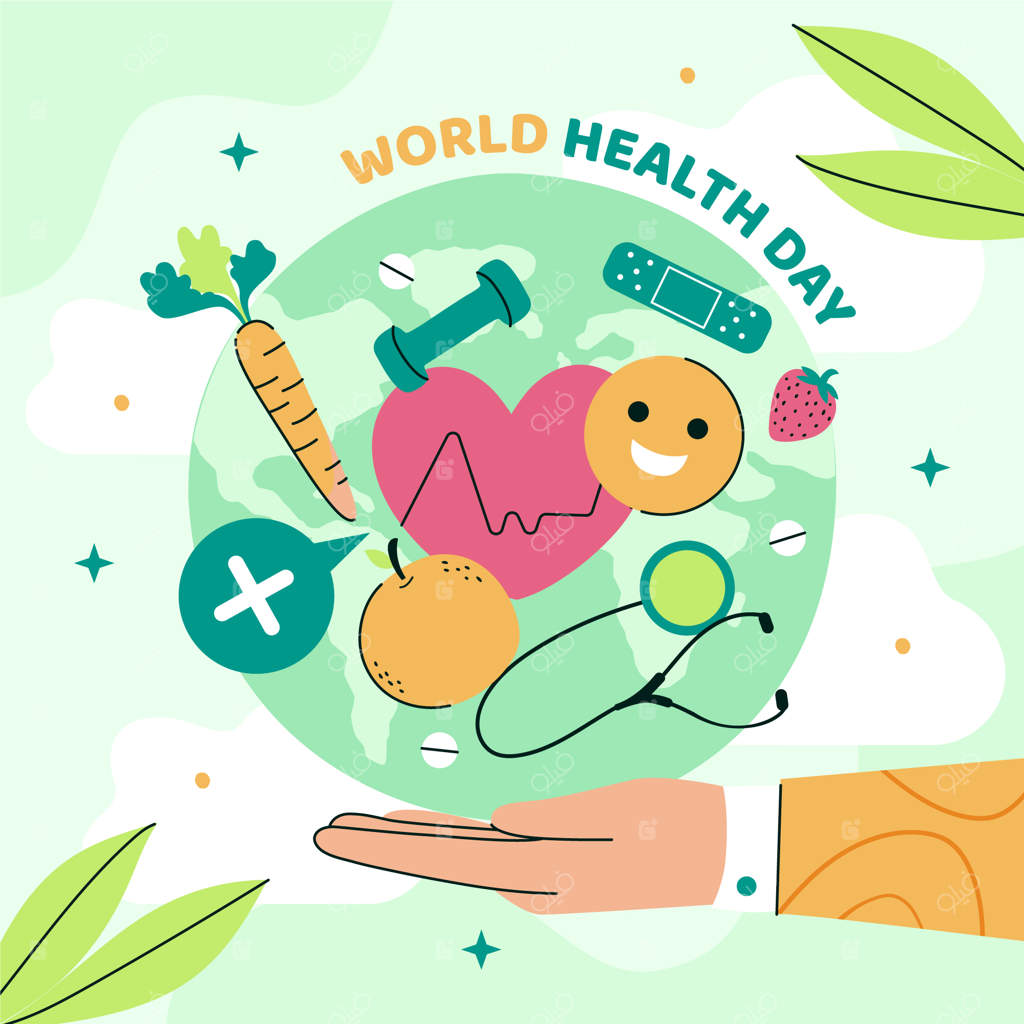 تصویرسازی ساده برای جشن روز جهانی بهداشت