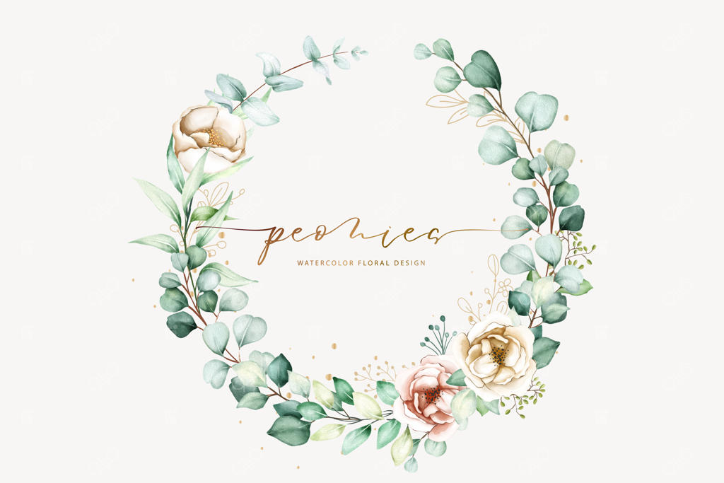 نقاشی آبرنگی دست‌ساز تاج گل صد تومانی