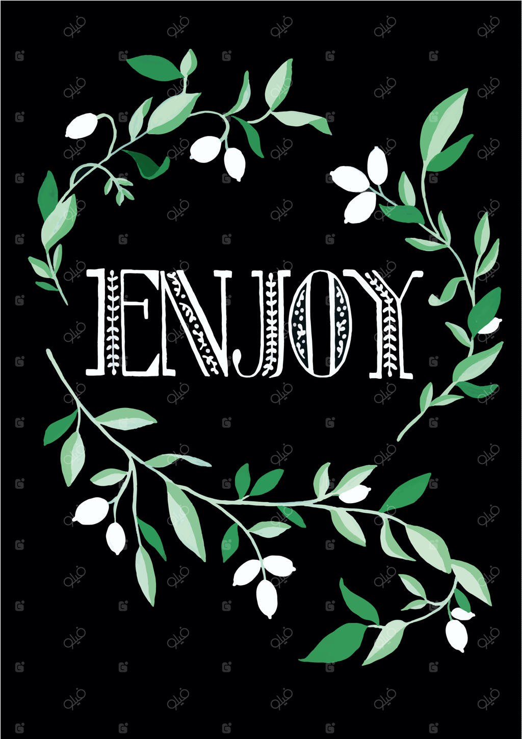 از خوش‌نویسی در قاب شاخه‌های سبز لذت ببرید