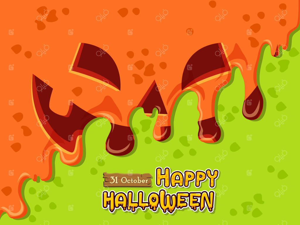 هیولای کارتونی وکتور. طرحی برای روز هالووین. تصویرسازی وکتور برای کارت دعوت یا بنرها