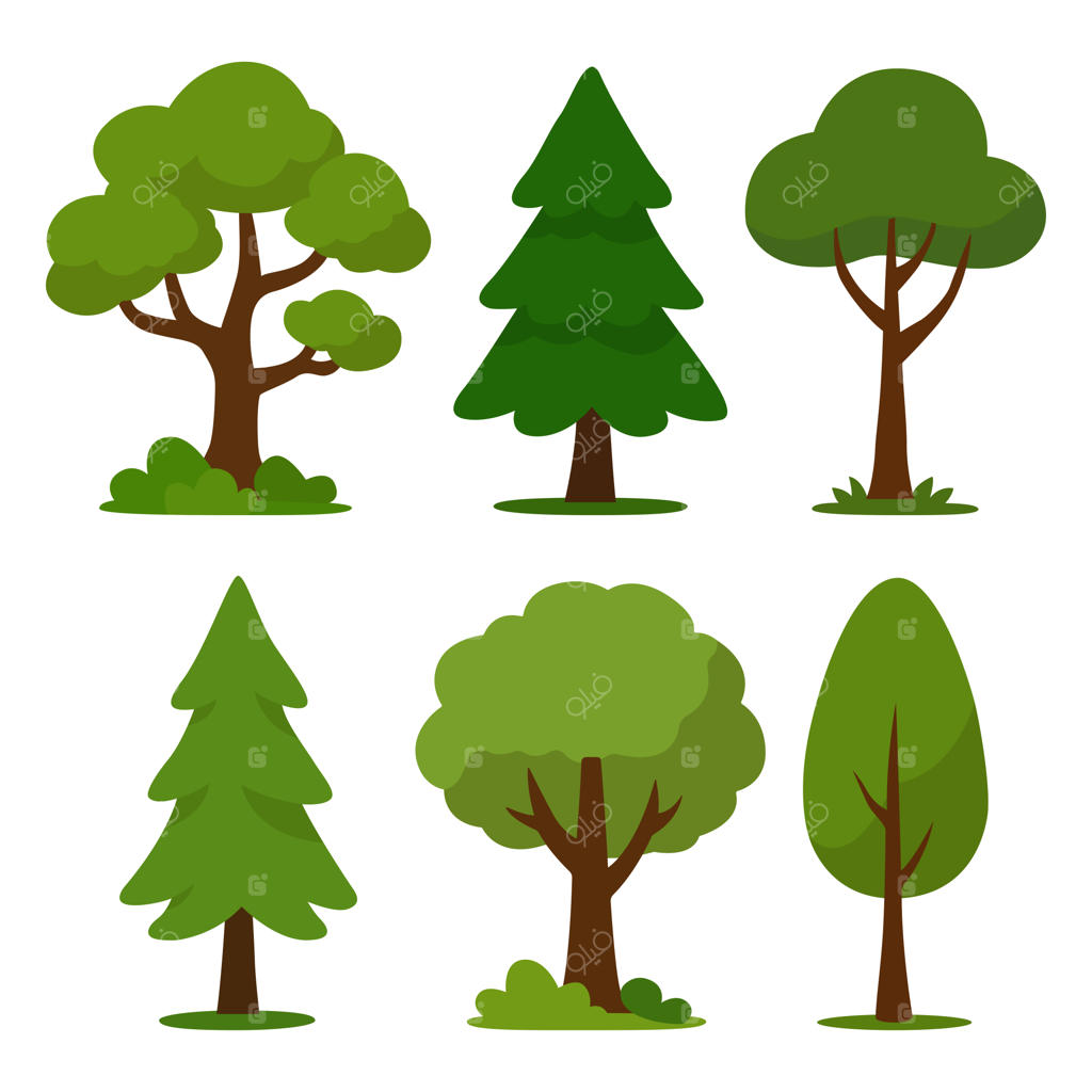 مجموعه درخت‌های طراحی تخت