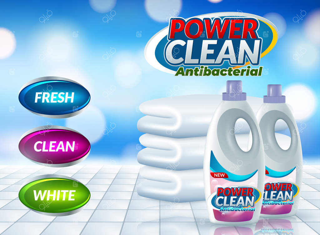 پوستر تبلیغاتی پودر لباسشویی.