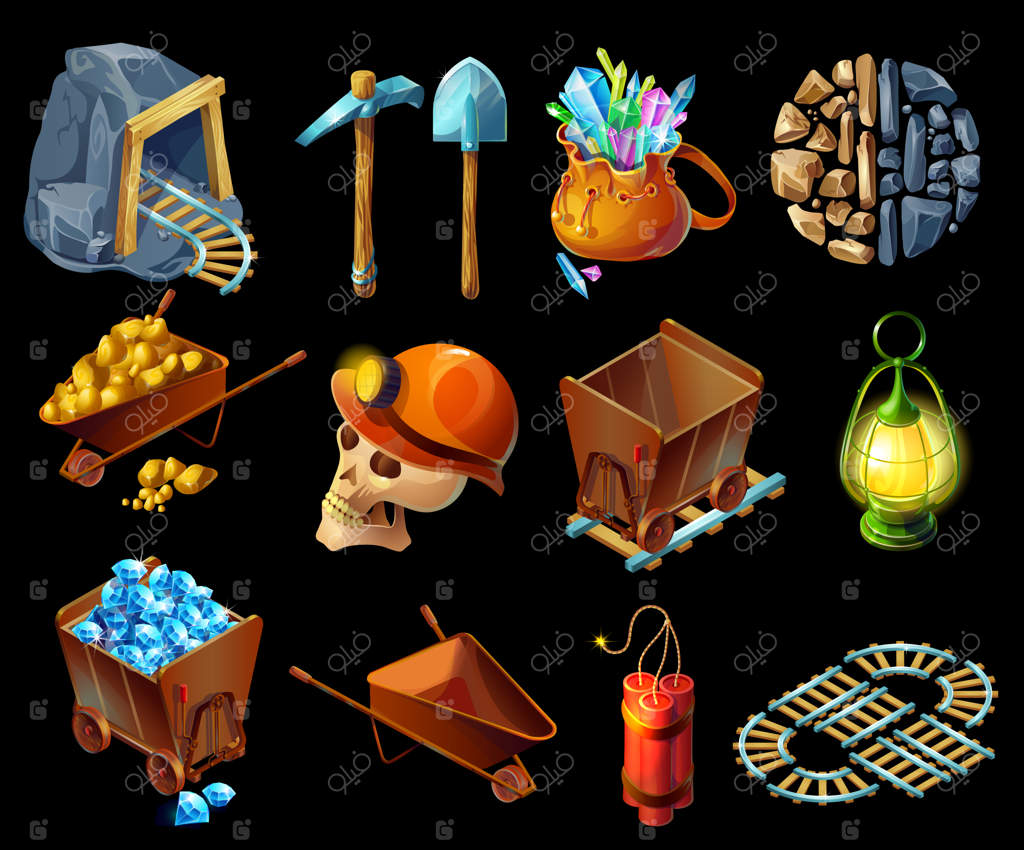 مجموعه عناصر بازی استخراج ایزومتریک