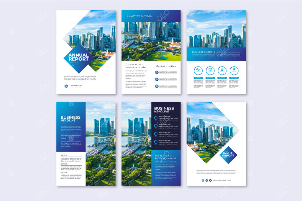 طرح و قالب بروشور برای گزارش سالانه