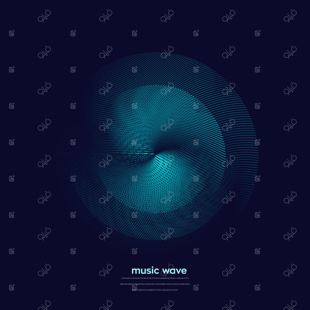 نمودار و طیف رنگارنگ و انتزاعی موج صوتی اکولایزر دیجیتال موسیقی - تصویر برداری