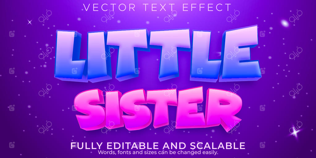 افکت متنی کارتونی صورتی، استایل قابل ویرایش با جلوه‌ای نرم و بامزه