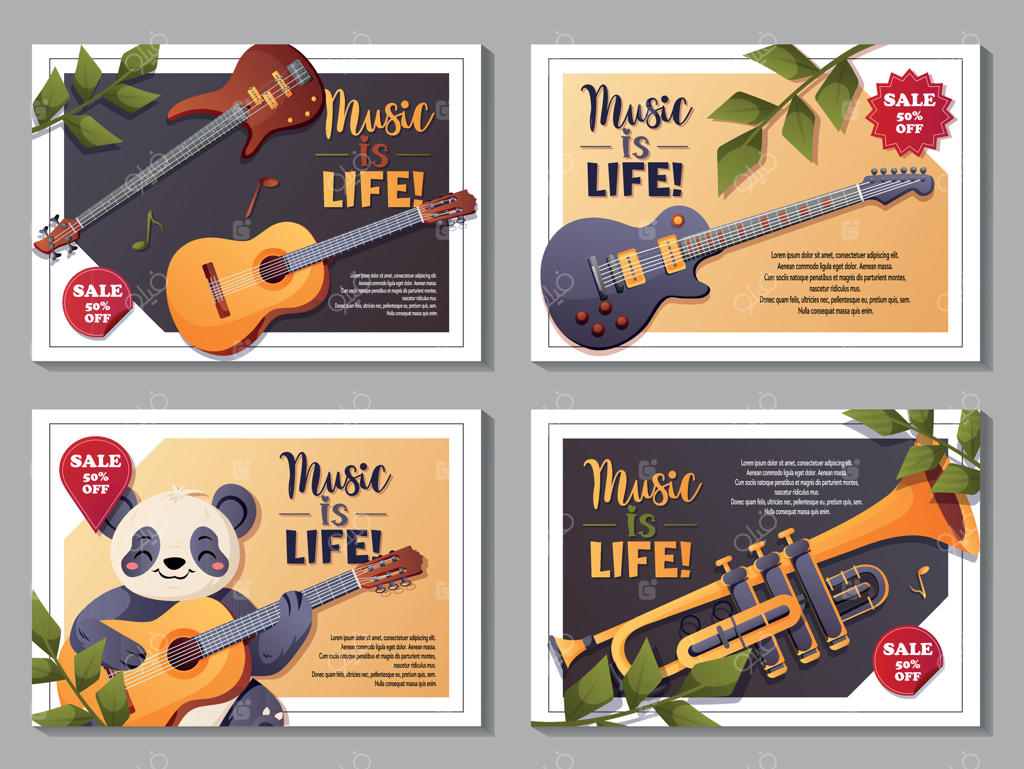 بنرهای موسیقی با تخفیف و فروش سازها