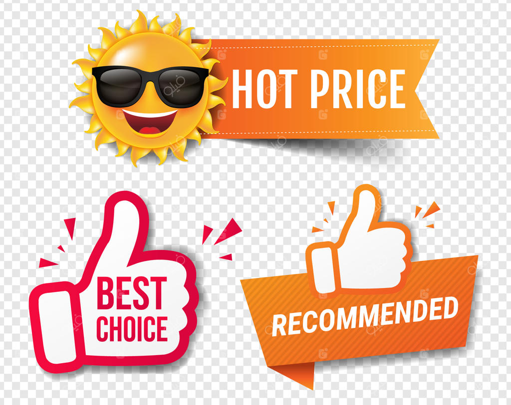 بنر حراج تابستانه با پس‌زمینه شفاف و علامت تأیید