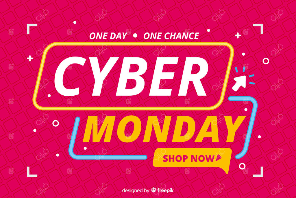 بنر فروش ویژه سایبر ماندی با طراحی تخت