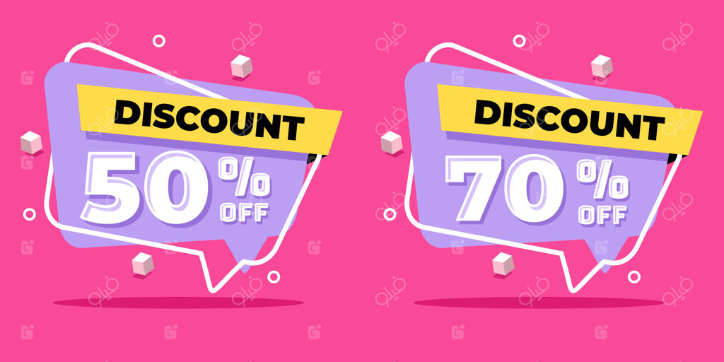 تخفیف ویژه تا 70% و 50% - بنر فروش فوق‌العاده
