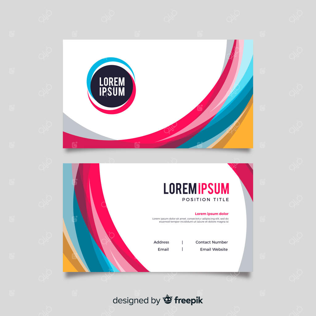 قالب کارت ویزیت رنگارنگ و مدرن