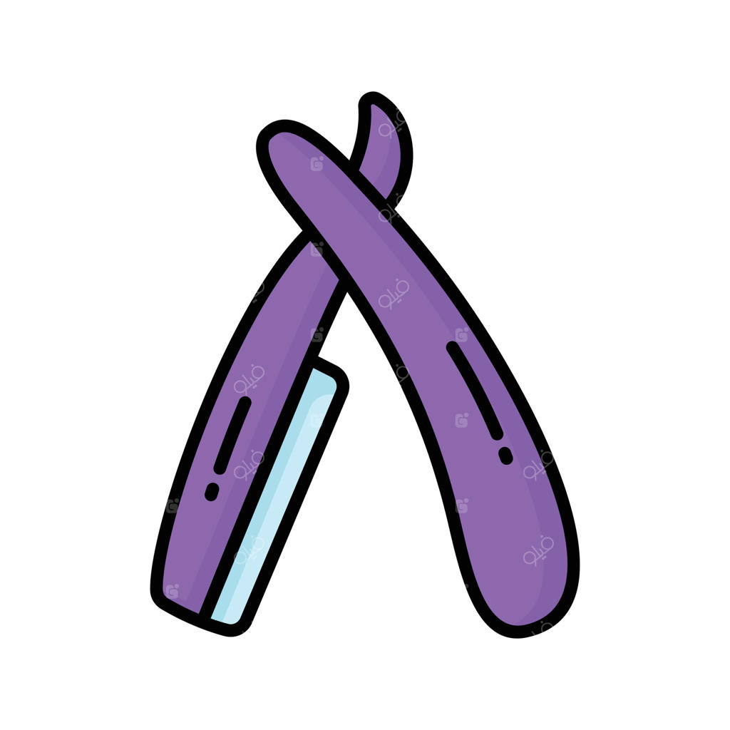 این آیکون طراحی شده از تیغ آرایشگری، تیغ دستی و تیغ ایمنی را از دست ندهید