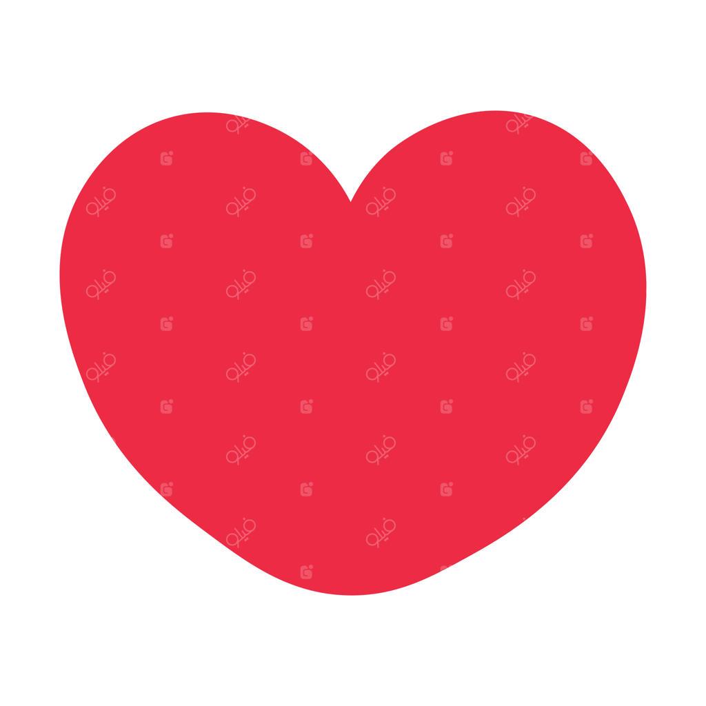 آیکون وکتور ایزوله قلب قرمز با طراحی دستی