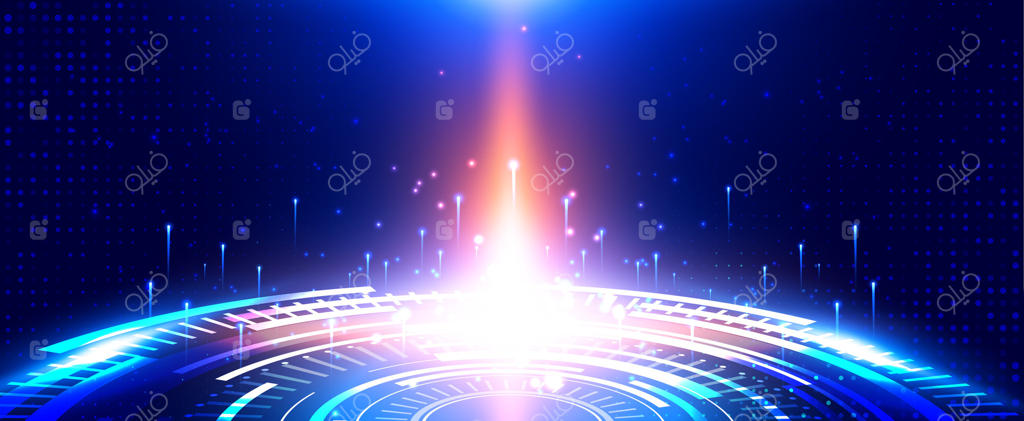 پس‌زمینه فناوری آینده با افکت‌های نوری