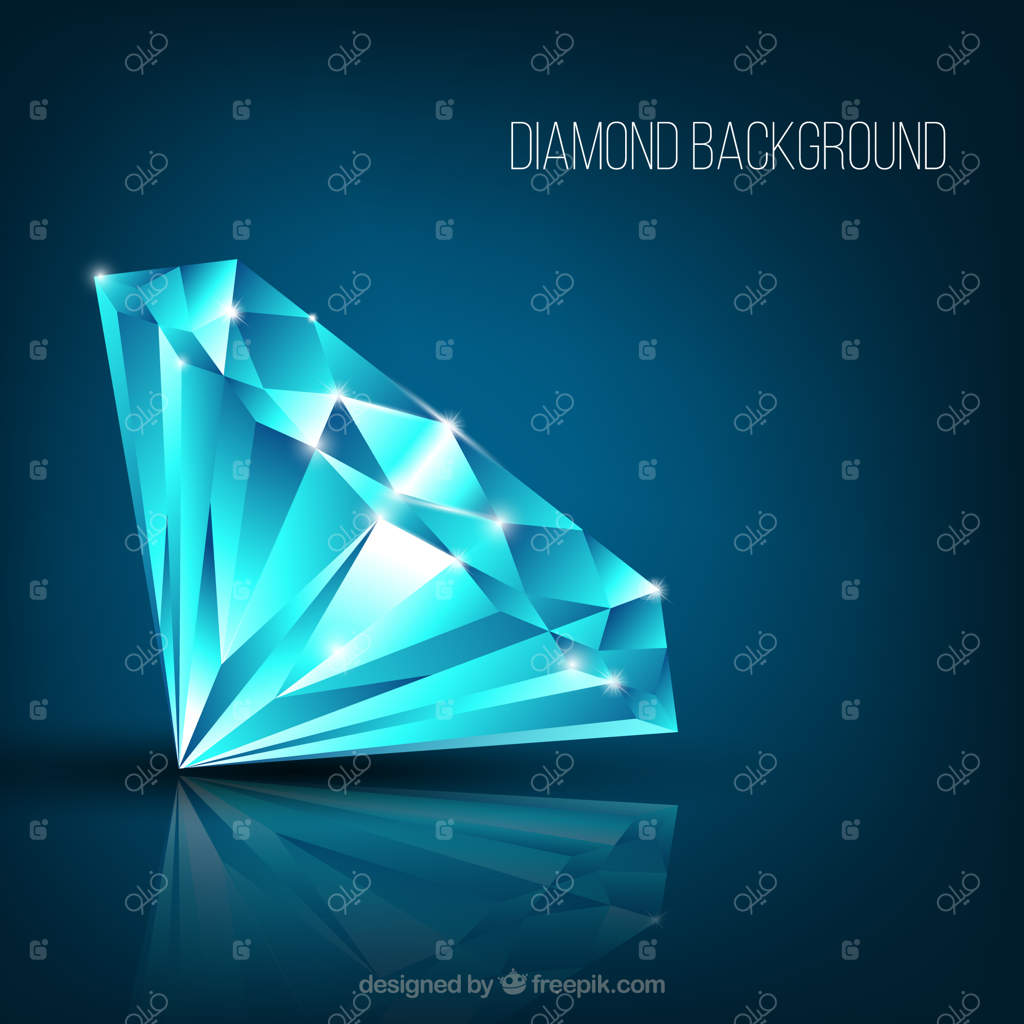 پس‌زمینه الماسی واقعی با اشکال درخشان