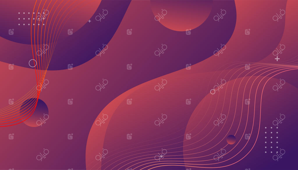 پس‌زمینه انتزاعی با اشکال سیال بنفش و قرمز