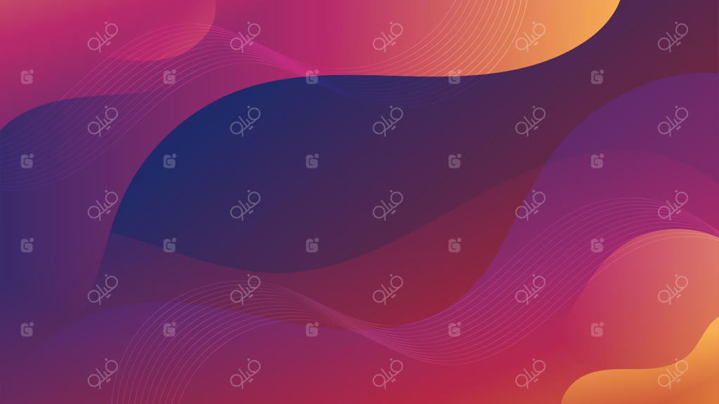 پس‌زمینه انتزاعی نارنجی و قرمز با اشکال موج‌دار، مناسب برای وب‌سایت، تراکت و پوستر