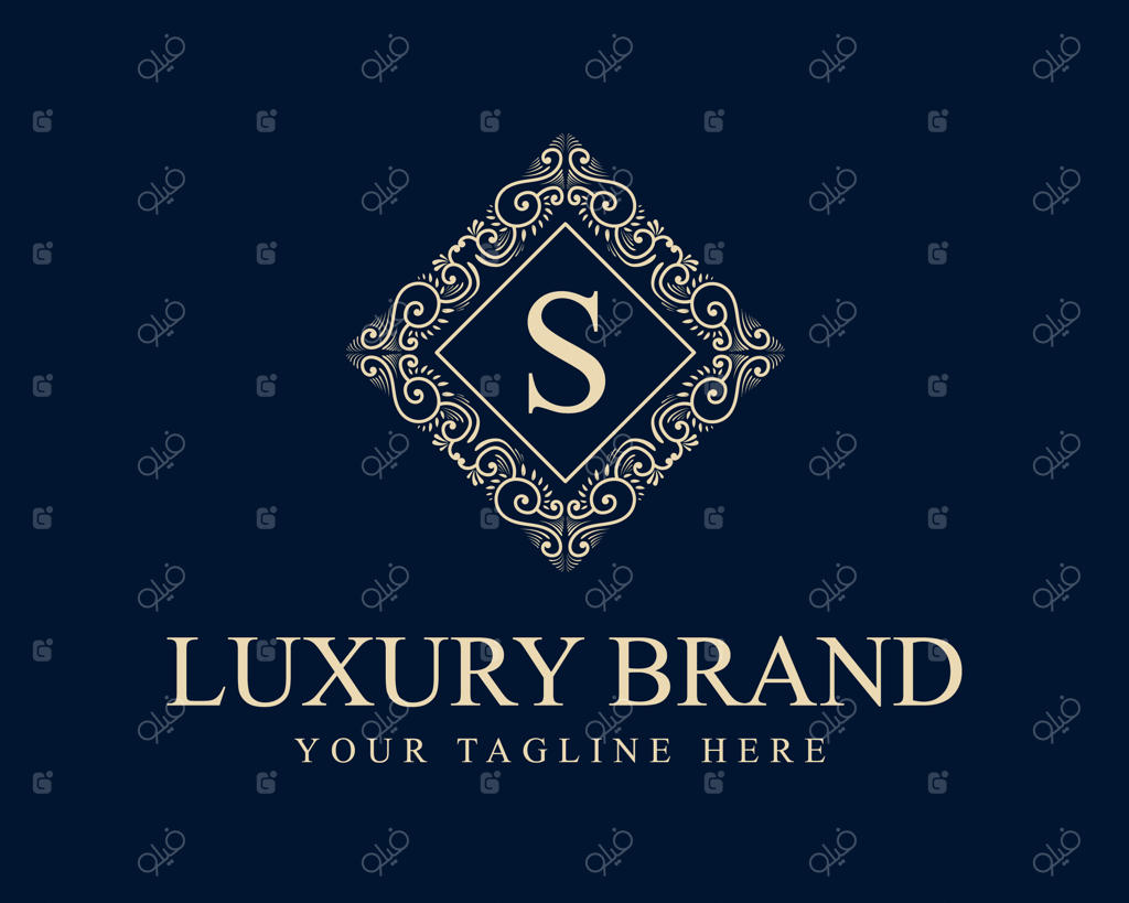 لوگوی دستی زیبا با نقش‌های گل و خطاطی زنانه به سبک عتیقه و لوکس مناسب برای هتل، رستوران، کافه، کافی‌شاپ، اسپا، سالن زیبایی، بوتیک لوکس و محصولات آرایشی