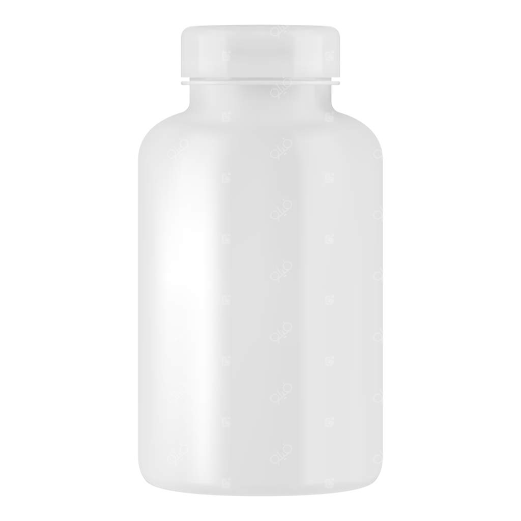 قالب قوطی پلاستیکی سفید برای قرص‌ها.