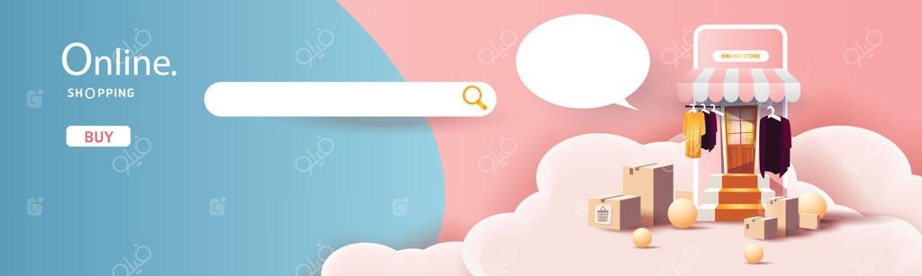 خرید آنلاین با تلفن: تجارت خرید و فروش دیجیتال و تبلیغات وکتور اپلیکیشن پرداخت و جستجوی فروشگاه اینترنتی