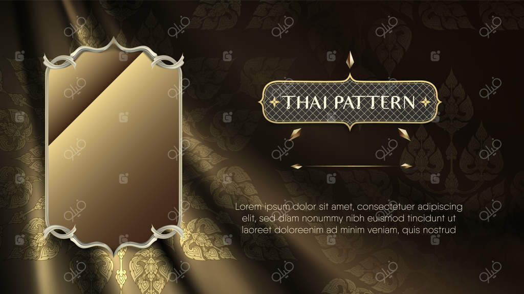 فرشته مرد سنتی تایلندی روی پرده زرد - وکتور ویژه هنر