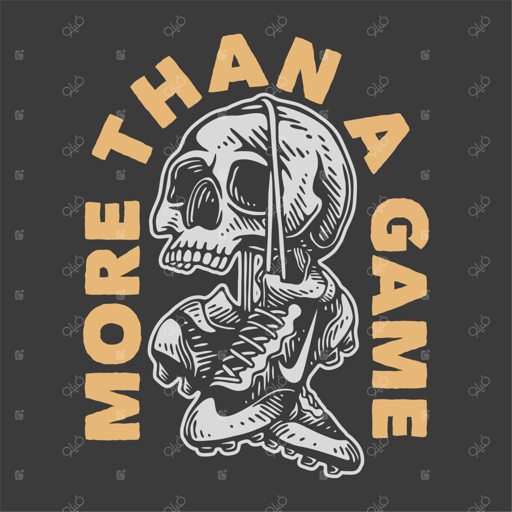 تایپوگرافی شعار وینتج با متن «بیش از یک بازی» برای طراحی تیشرت