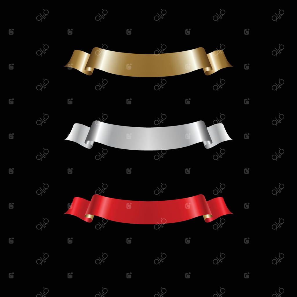 مجموعه روبان طلایی لوکس برای جشن و تجلیل، به صورت مجزا