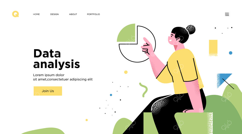 قالب پاورپوینت یا طراحی صفحه فرود وبسایت برای کسب و کار: مفاهیم و تصاویر