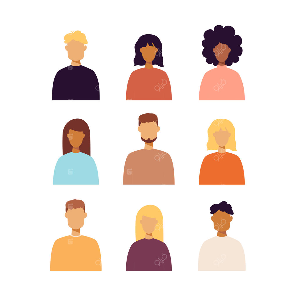 مجموعه پرتره افراد خوش‌استایل و مد روز