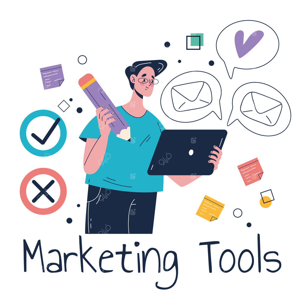 مفهوم انتزاعی استراتژی شبکه در بازاریابی محتوای دیجیتال و کسب و کار آنلاین در رسانه‌های اجتماعی.