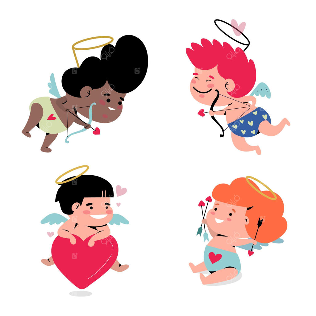 مجموعه کاراکترهای کارتونی کیوپید
