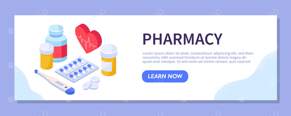 طرح مفهومی بنر داروخانه