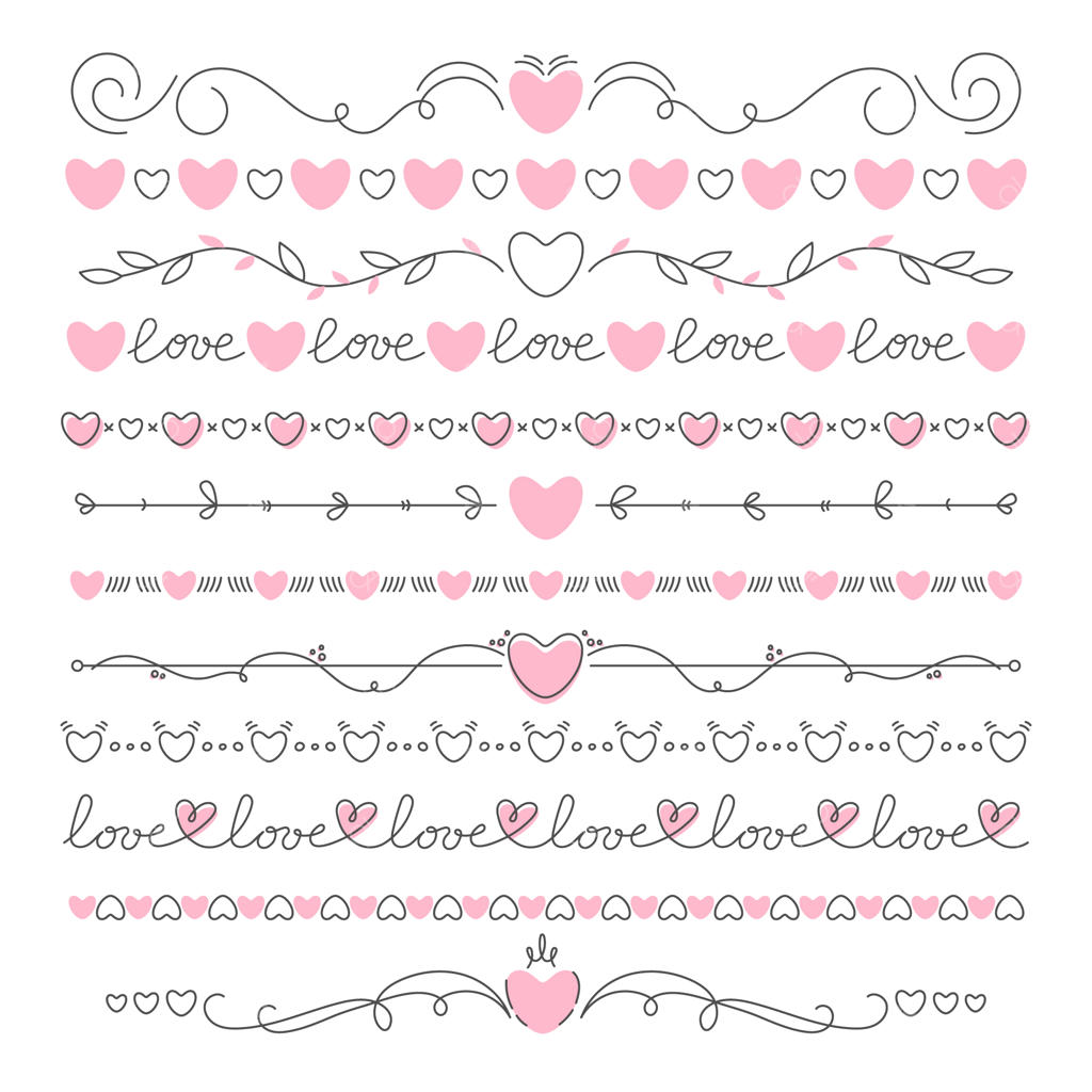 حاشیه و قاب با طرح قلب‌های دست‌ساز