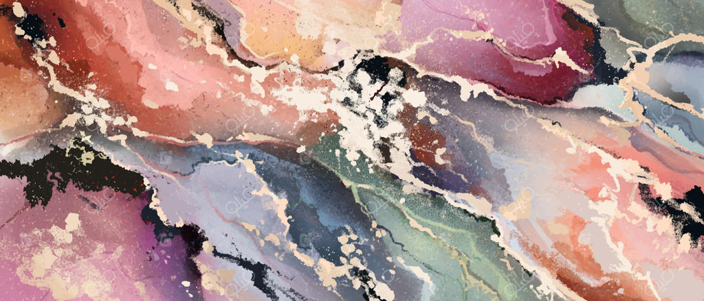 قالب بنر افقی انتزاعی