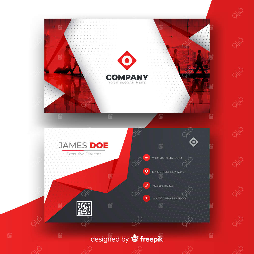 قالب کارت ویزیت مدرن با عکس