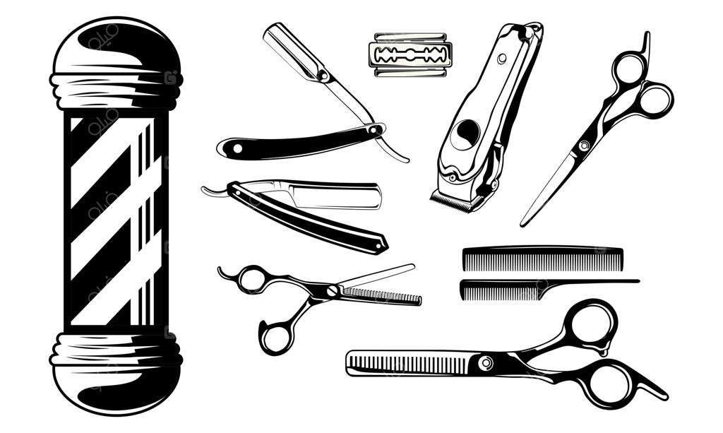 نماد آرایشگاهی - طراحی وکتور. تصویرسازی ساده نماد آرایشگاهی.