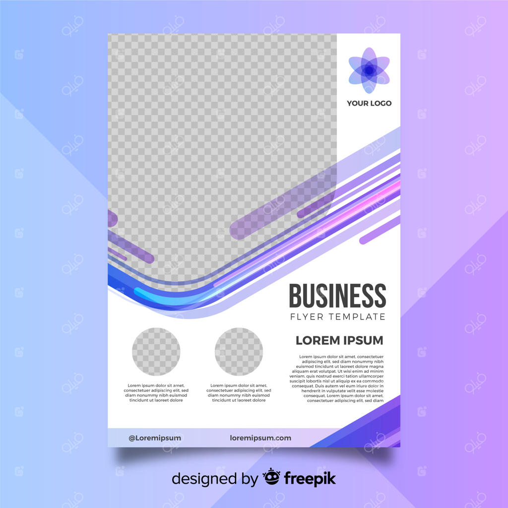 قالب بروشور تجاری مدرن با طرح‌های انتزاعی