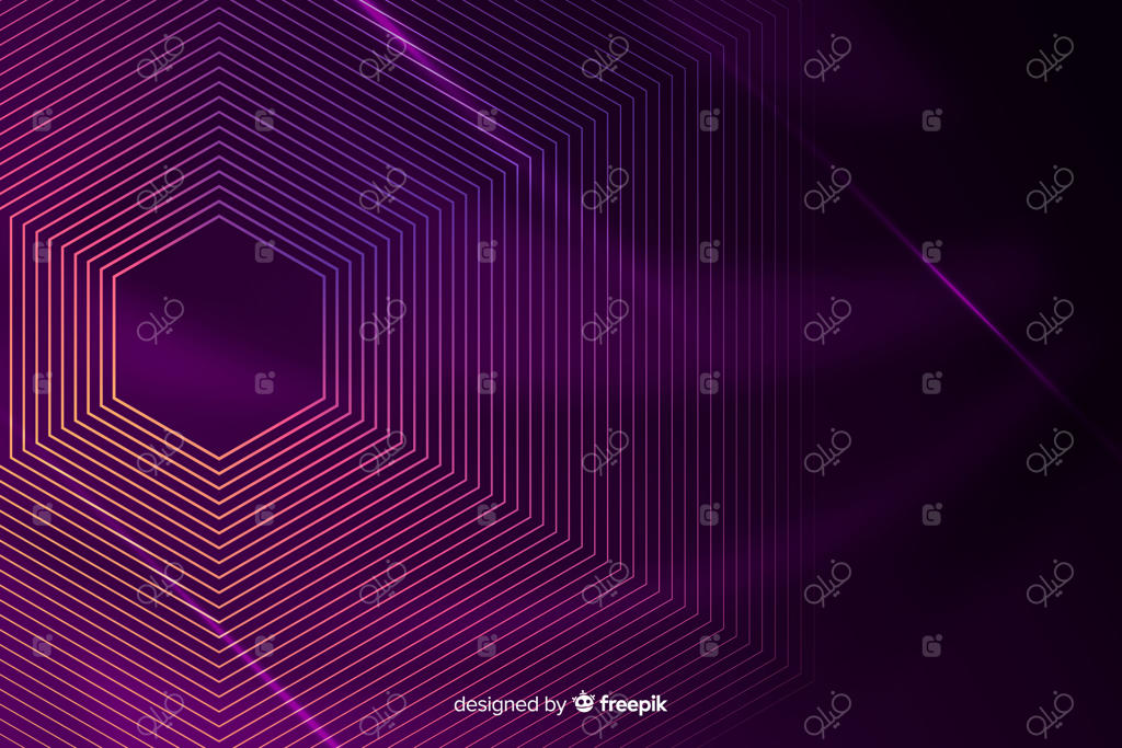 پس‌زمینه خطوط نئونی انتزاعی