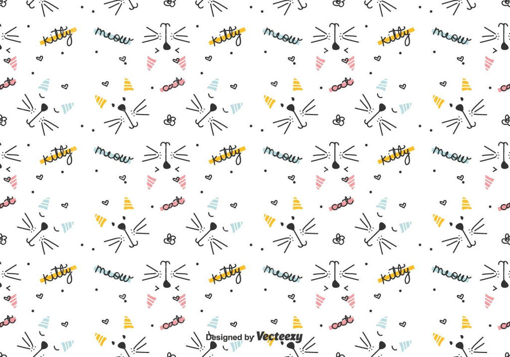 پترن گرافیکی گربه‌ها به صورت وکتور