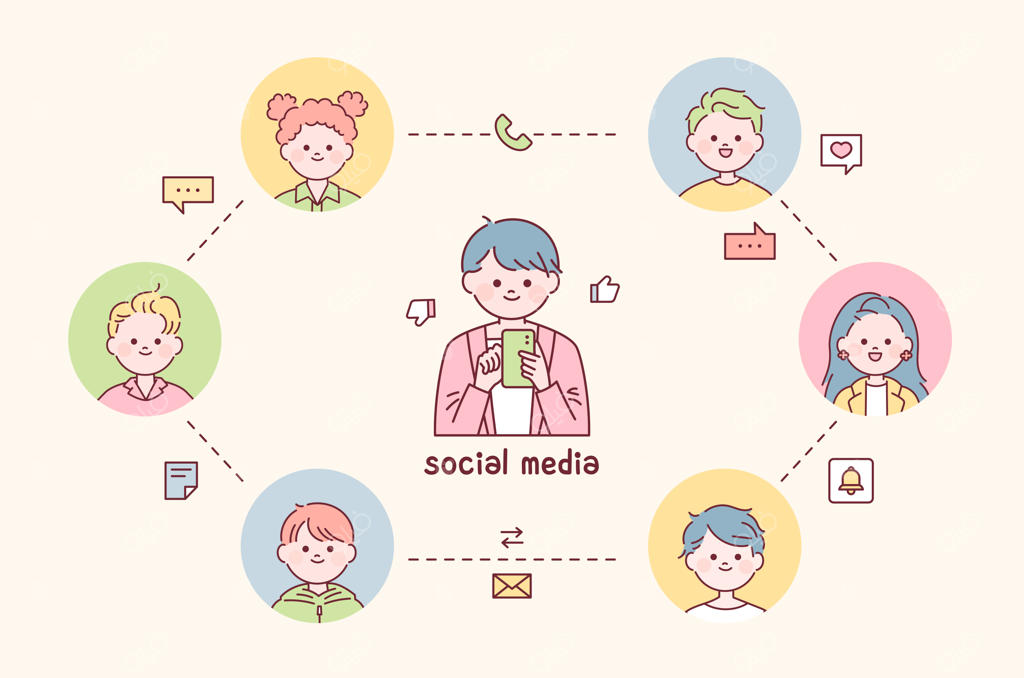 مردی با تلفن همراه صحبت می‌کند و اطرافش صورت‌های دوستانش است.