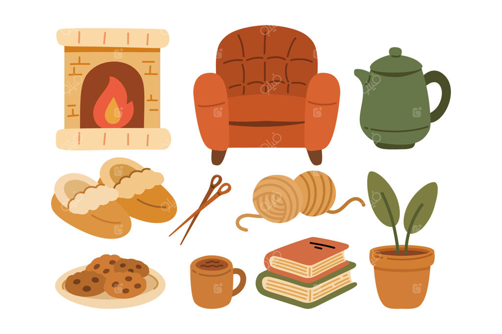 فضای دنج خانه با وسایل راحتی