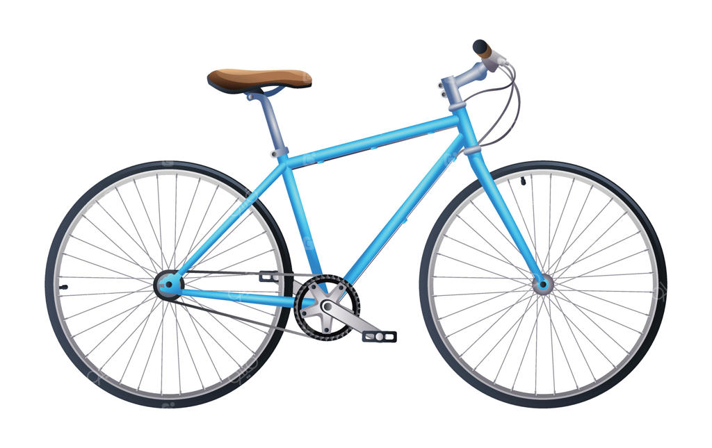 تصویر وکتور دوچرخه شهری روی پس‌زمینه سفید